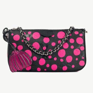 Louis Vuitton x Yayoi Kusama Multi Pochette Accessoires Black & Fuchsia Bag